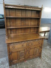 1920s Oak Dresser / Rack 