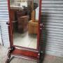 19th century mahogany Cheval   swing mirror