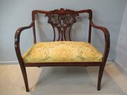 A Small Mahogany   Two Seater Sofa   Seat