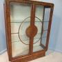 Art Deco period walnut display cabinet