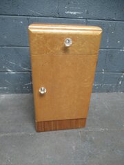Art  Deco  Bird S Eye  Maple    Bed Side Cupboard