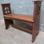 Arts and Crafts period Oak bench seat