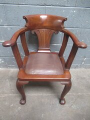 Desk Type Arm Chair  In  Mahogany