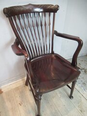 Edwardian  Mahogany   Desk Type Arm Chair