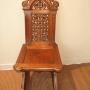 Good Oak Gothic  Style Hall Chair