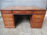  Large Mahogany Partners Desk 