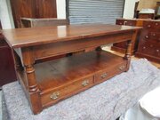 Large Solid Oak Coffee Table 