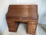 Large Walnut Roll Top Desk 