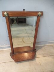 Late Victorian Oak Framed Wall Mirror 