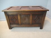 Oak   Panel Front    Lid Box   Coffer