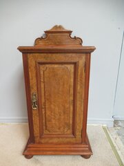 Victorian Burr Walnut   1896  Bed Side Cabinet 