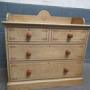 Victorian Painted  And Dated   Pine Chest Drawers