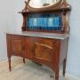 Walnut  Marble And Tile  Washstand   1900s