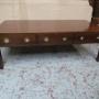 Campaign Style Mahogany Coffee Table 