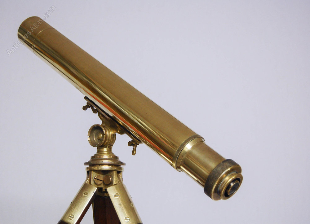 Antiques Atlas WWI Gunsight Telescope On Mahogany Tripod