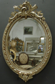 Antique French Oval Mirror