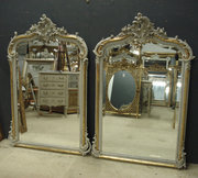 Near Pair Of Antique French Mirrors