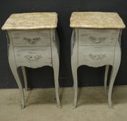 Pair of French bedside cabinet