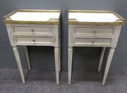 Pair of French bedside cabinet
