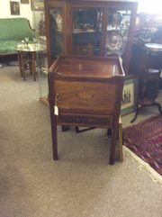 George III Inlaid Mahogany Tray Topped Night Stand