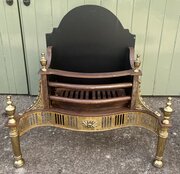 Adam Style Brass And Cast Iron Fire Grate
