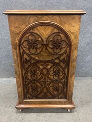 Antique Burr Walnut Safe Cabinet
