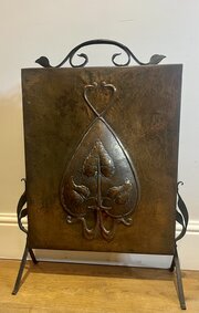 Newlyn Style Cpper & Iron Fire Screen
