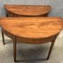 Pair George III Demi Lune Console Tables