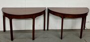 Pair George IV Mahogany Console DiningTables