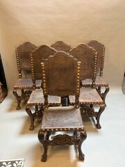 Set Of Spanish Antique Dining Chairs