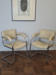 Pair Of 1930s Modernism Dining Chairs By PEL