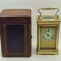 A Gilded Dial Carriage Clock