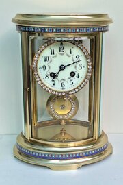 An Oval 4 Glass With Enamel & Diamontes