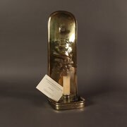 Brass Wall Sconce With Single Candleholder 