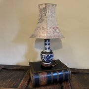 Chinese Blue & White Crackle Glaze Vase Lamp 