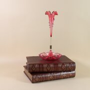 Victorian Cranberry Glass Epergne 