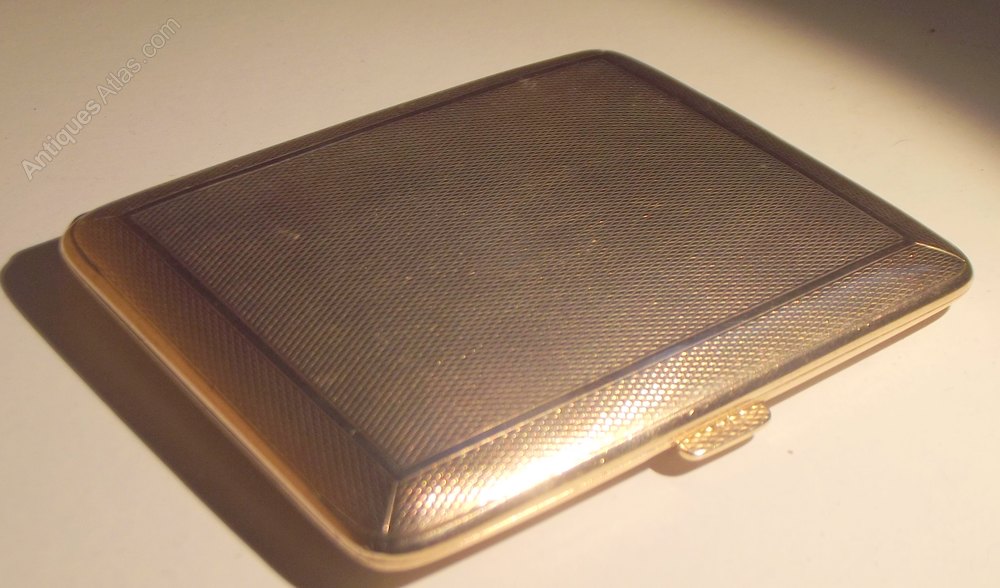 Antiques Atlas 9ct Gold Art Deco Cigarette Case Circa 1920's