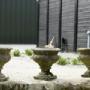 3 Composite Stone Garden Urns