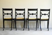 5 Antique Ebonised Dining Chairs