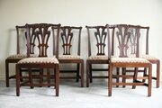 6 Mahogany Chippendale Style Dining Chairs