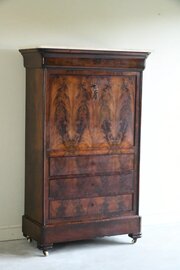 Antique Continental Walnut Escritoire