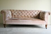 Antique Early 20th C Upholstered Chesterfield