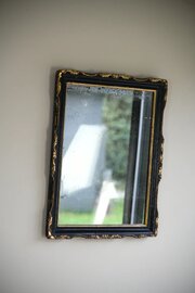 Antique Ebonised Wall Mirror
