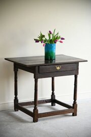 Antique English Oak Occasional Table