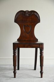 Antique Mahogany Hall Chair