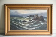 Dramatic Coastal Oil Painting