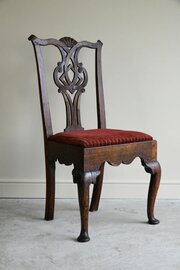 Georgian Oak Chippendale Style Chair