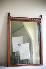 Large Victorian Pitch Pine Mirror