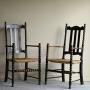 Pair Oak Bobbin Chairs