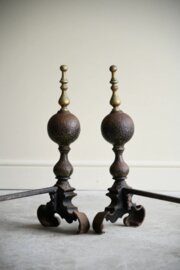 Pair Antique Andirons